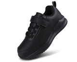 Kids Running Sneakers White Black Strap School Uniform Shoes-RTS