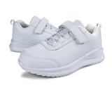 Kids Running Sneakers White Black Strap School Uniform Shoes-RTS