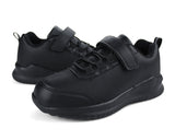 Kids Running Sneakers White Black Strap School Uniform Shoes-RTS