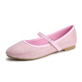 Girls Ballerina Flat Mary Jane Slip-on Dress Shoes -RTS