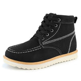 Kids Lace-Up Ankle Boots Boy Fashion Outdoor Workboots-RTS