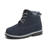 Kids Lace-Up Ankle Boots Boy Girl Outdoor Workboots-RTS