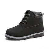 Kids Lace-Up Ankle Boots Boy Girl Outdoor Workboots-RTS