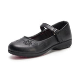 Girl's Classic Black Back to School Uniform Dress Shoes-RTS