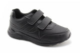 Kids Running Sneakers White Black Strap School Uniform Shoes-RTS