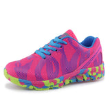 Kids Sports Shoes Boys Girls Lightweight Lace Up Trail Running Sneakers