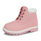 Kids Lace-Up Ankle Boots Boy Girl Outdoor Workboots-RTS