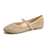 Girls Ballerina Flat Mary Jane Slip-on Dress Shoes -RTS