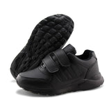 Kids Running Sneakers White Black Strap School Uniform Shoes-RTS