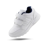 Kids Running Sneakers White Black Strap School Uniform Shoes-RTS