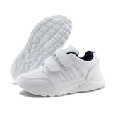 Kids Running Sneakers White Black Strap School Uniform Shoes-RTS