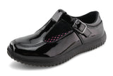 Girl's Lightweight Patent T-Strap Back to School Uniform Dress Shoes-RTS