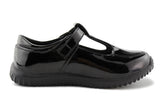 Girl's Lightweight Patent T-Strap Back to School Uniform Dress Shoes-RTS