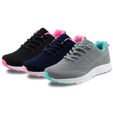 Women's Breathable Knit Sports Running Shoes Casual Walking Sneaker