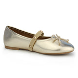Girls Ballerina Flat Mary Jane Slip-on Dress Shoes -RTS