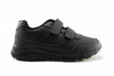 Kids Running Sneakers White Black Strap School Uniform Shoes-RTS