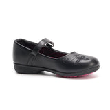 Girl's Classic Black Back to School Uniform Dress Shoes-RTS