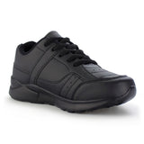 Kids Running Sneakers White Black Lace-Up School Uniform Shoes-RTS