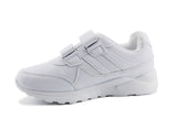Kids Running Sneakers White Black Strap School Uniform Shoes-RTS