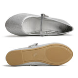 Girls Ballerina Flat Mary Jane Slip-on Dress Shoes -RTS
