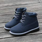 Kids Lace-Up Ankle Boots Boy Girl Outdoor Workboots-RTS