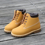 Kids Lace-Up Ankle Boots Boy Girl Outdoor Workboots-RTS