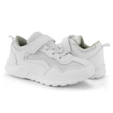 Kids Running Sneakers White Black Strap School Uniform Shoes-RTS