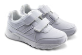 Kids Running Sneakers White Black Strap School Uniform Shoes-RTS