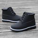 Kids Lace-Up Ankle Boots Boy Girl Outdoor Workboots-RTS