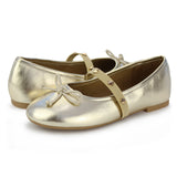 Girls Ballerina Flat Mary Jane Slip-on Dress Shoes -RTS