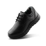 Boys' Lightweight Lace-Up Back to School Uniform Dress Shoes-RTS