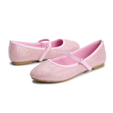 Girls Ballerina Flat Mary Jane Slip-on Dress Shoes -RTS