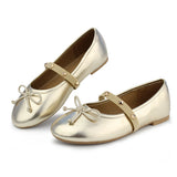 Girls Ballerina Flat Mary Jane Slip-on Dress Shoes -RTS