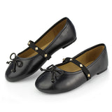 Girls Ballerina Flat Mary Jane Slip-on Dress Shoes -RTS