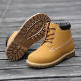 Kids Lace-Up Ankle Boots Boy Girl Outdoor Workboots-RTS