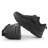 Kids Running Sneakers White Black Strap School Uniform Shoes-RTS