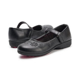 Girl's Classic Black Back to School Uniform Dress Shoes-RTS