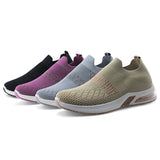 Women's Air Cushion Breathable Knit Walking Running Sneakers