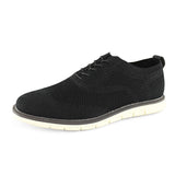 Mens Classic Lace-up Oxfords Knit Dress Shoes
