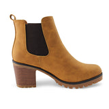 Women's Slip-on Platform Chunky Ankle Boots