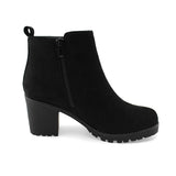 Women's Zip Platform Chunky Ankle Boots