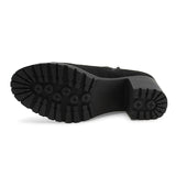Women's Zip Platform Chunky Ankle Boots