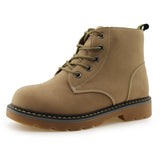 Kids Lace-Up Ankle Boots Boy Girl Outdoor Workboots