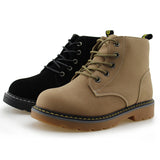Kids Lace-Up Ankle Boots Boy Girl Outdoor Workboots