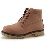 Kids Lace-Up Ankle Boots Boy Girl Padded Collar Outdoor Workboots
