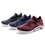 Men Knit  Lace-up Walking Sport Sneaker Shoe