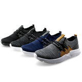 Men Knit Lace-up Walking Sport Shoe