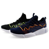 Men Knit Lace-up Walking Sport Shoe