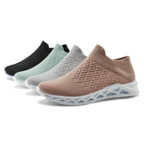 Women Walking Athletic Shoes Breathable Casual Running Knit Slip on Sneakers