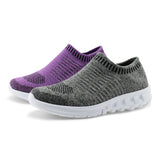 Women Walking Athletic Shoes Breathable Casual Running Knit Slip on Sneakers